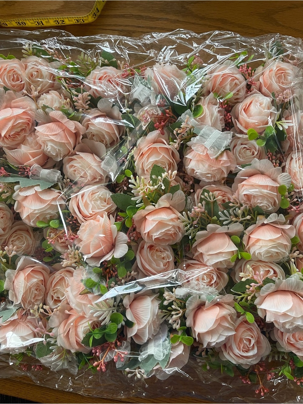 NEW Peach Blush Artificial Rose Corsage Set of 60 🌺